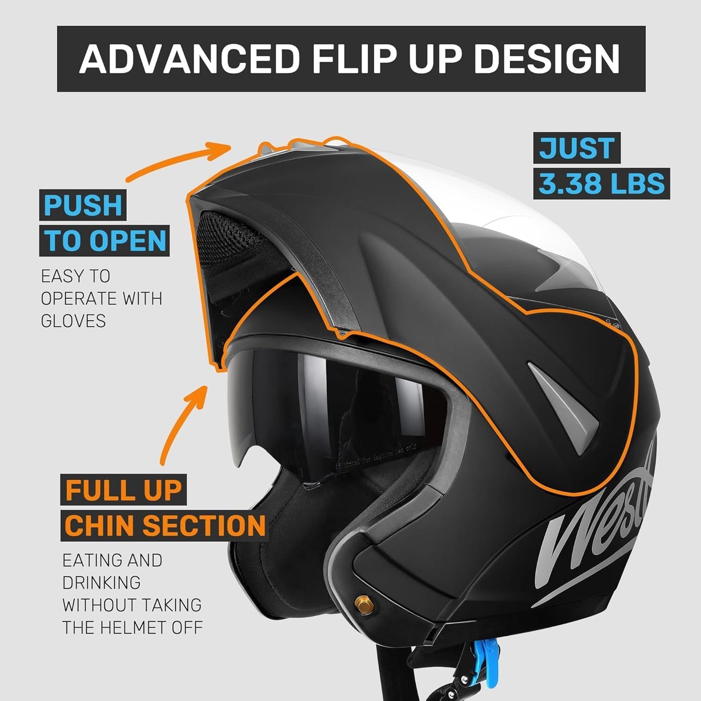 Dirtbike Helmets for Adults - Liftable Chin Half & Full Helmet Motorcycle - Motorcycle Helmets Motorbike Open Face Dual Visor DOT Helmet(S/Black Gold Torque)