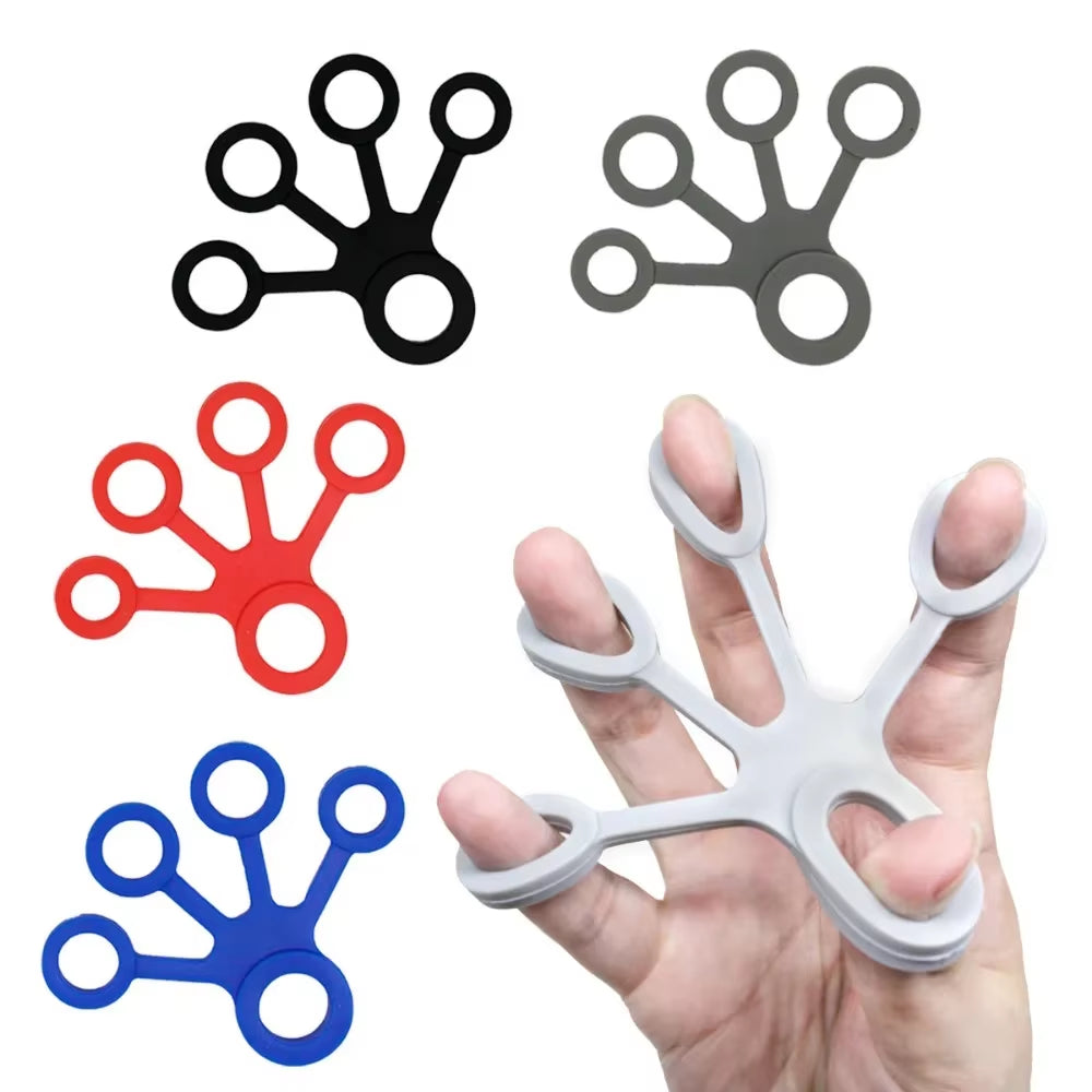 Silicone Hand Expander Finger Hand Grip Finger Training Stretcher Trainer Strength Resistance Bands Wrist Exercise Fitness 1Pc