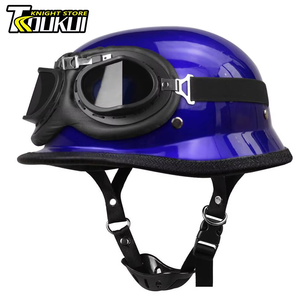 Retro Motorcycle Helmet German Vintage Moto Helmet Fashion Capacete De Moto Men Women Casco Moto DOT Certification Half Helmet