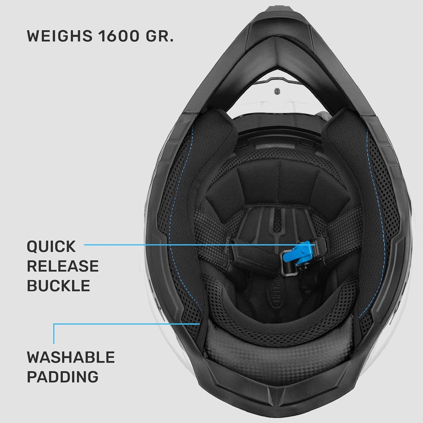 Dual Sport Motorcycle Helmet Off-Road Helmets for Adults, Dual Visor Motorcycle Helmet - Full Face ATV UTV Helmet Dirt Bike Motocross Helmets DOT Approved