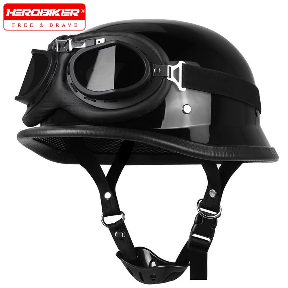 Retro Motorcycle Helmet German Vintage Moto Helmet Fashion Capacete De Moto Men Women Casco Moto DOT Certification Half Helmet