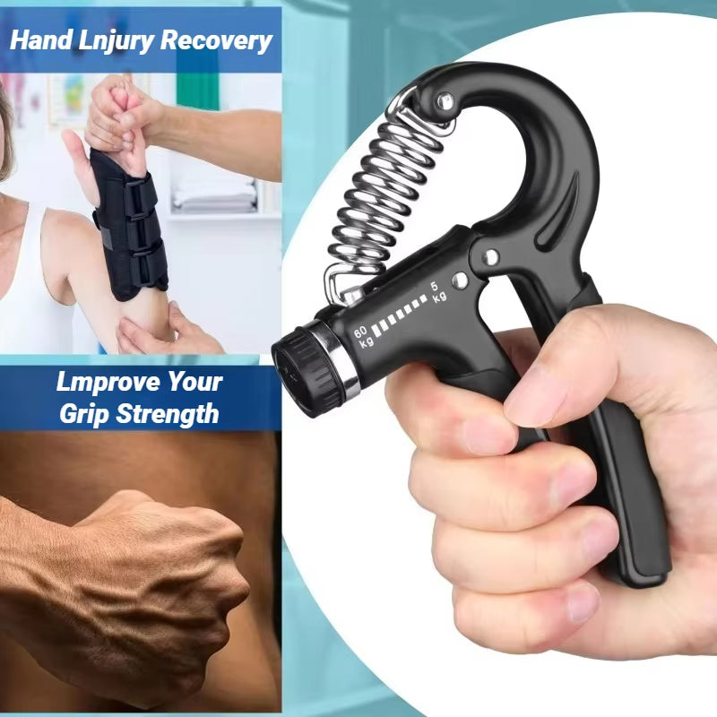 5-60KG Hand Grip Strengthener Gym Equipment Gripper Forearm Exerciser Grips Exercise Hands and Fingers Trainer Muscle Fitness
