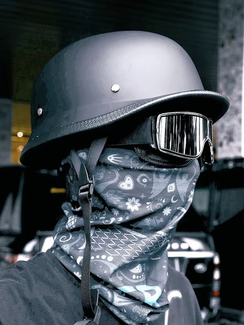 World War II German Style Motorcycle Helmet Capacetes Open Face Retro Motorcycle Helmet Cascos Para Moto