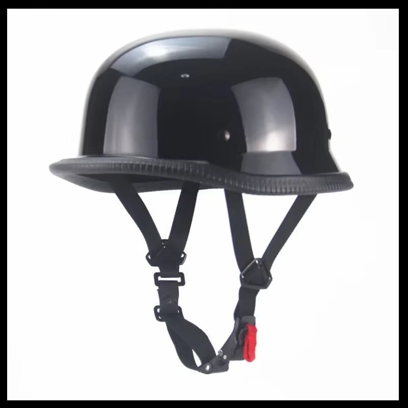 German Soldier Helmet Motorcycle for Harley Retro Semi-Helmet Motorcycle Helmet Summer Certification Helmet-Pulling Cruise Car