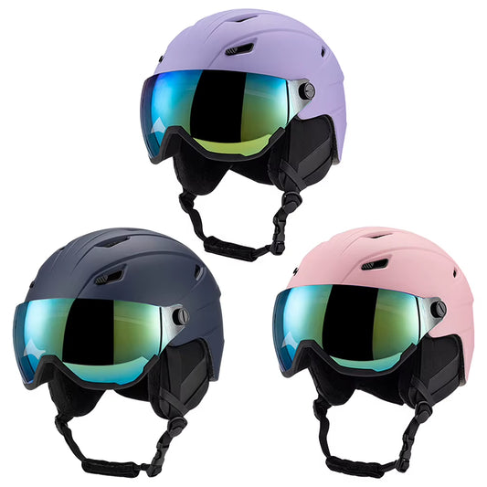 Winter Ski Helmet Skiing Helmet with Goggles Bike Helmet Protective EPS Foam Safety Helmet for Men Women Youth