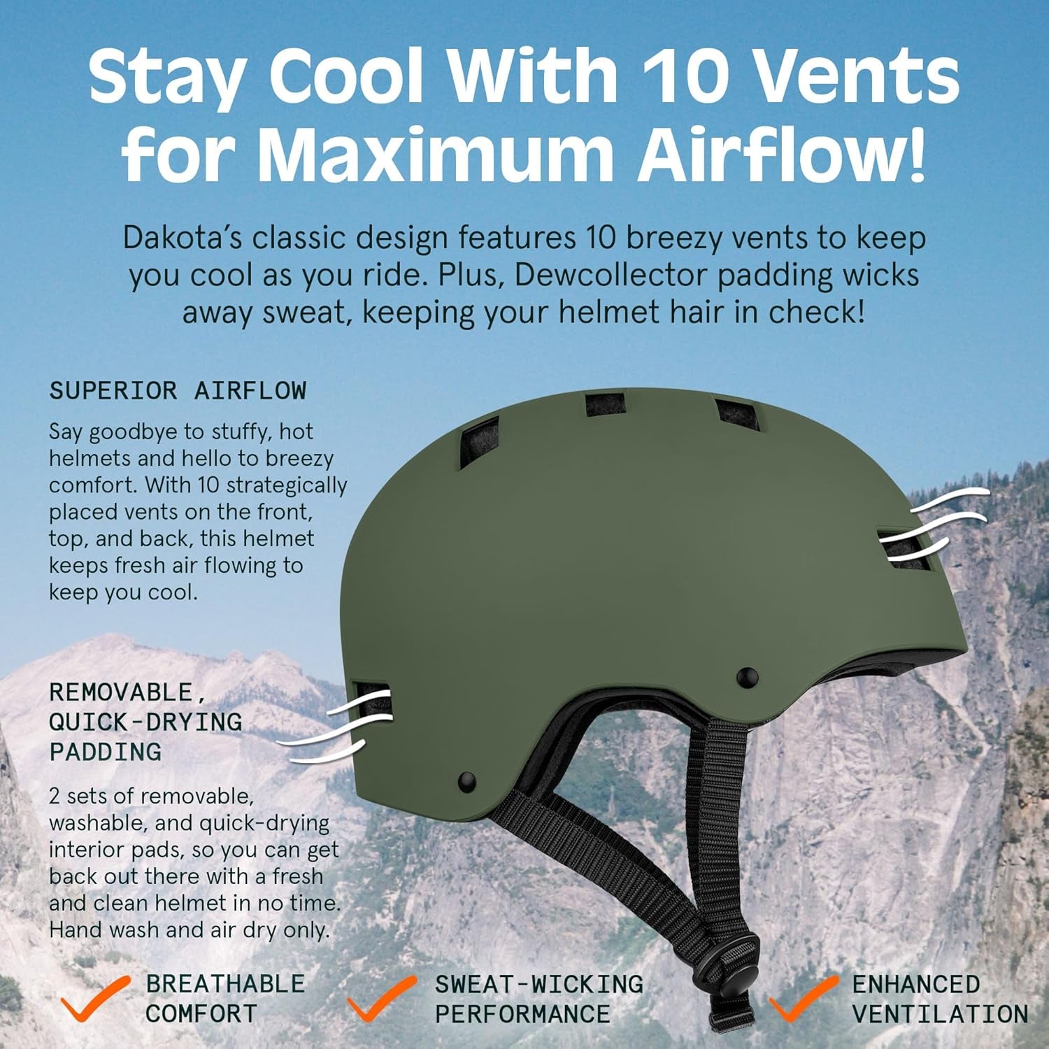 Dakota Adult Bike Helmet for Adults - Multi-Sport Protection for BMX, Skating, Scooter, and Skate - Adult Men Skateboard Helmets