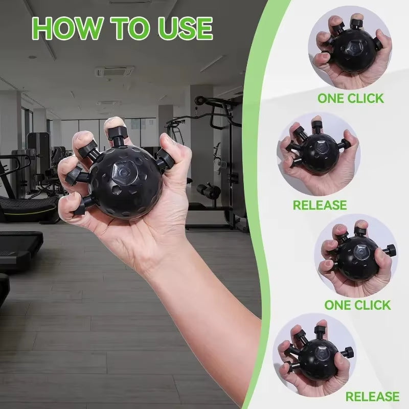 Forearm Exerciser Finger Hand Gripper Set Massage Ball Adjustable Hand Grip Strengthener Carpal Expand Grip Strength Trainer