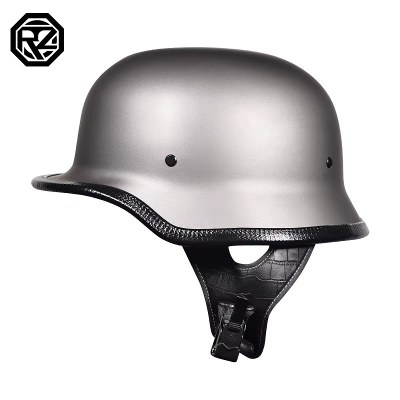 Soldier Helmet Retro Half Helmet Motorcycle Male and Female Motorcycle Personality German Ladle Helmet Electric Vehicle
