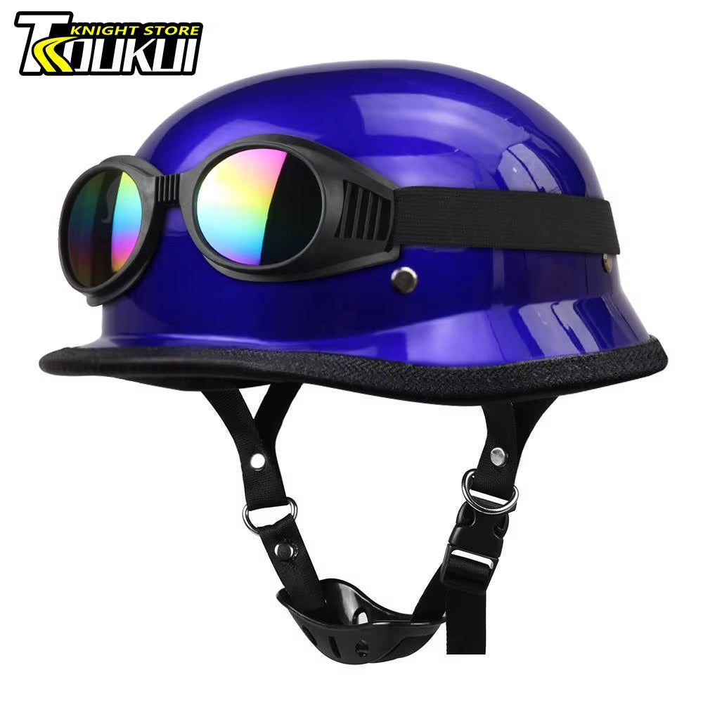 Retro Motorcycle Helmet German Vintage Moto Helmet Fashion Capacete De Moto Men Women Casco Moto DOT Certification Half Helmet