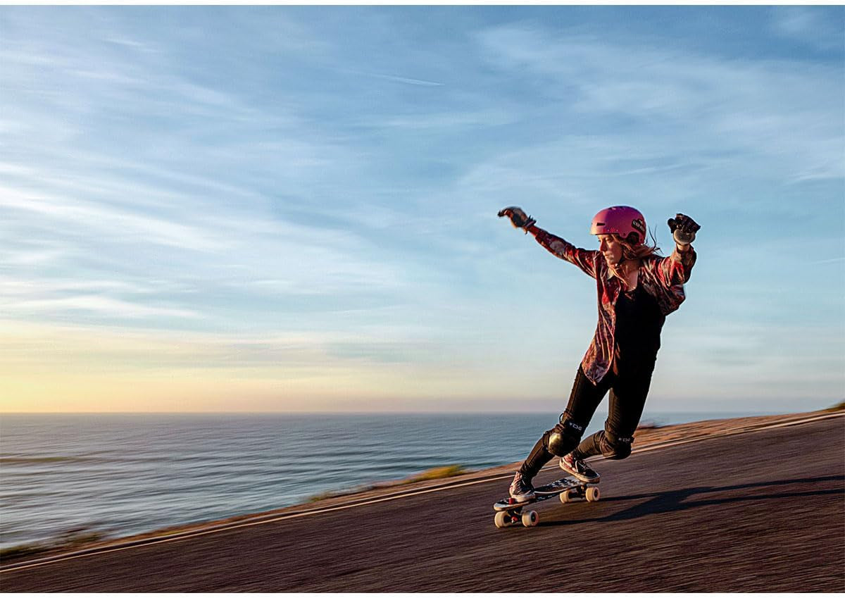Evolution Wmn Bike & Skate Helmet W/Snug Fit | Cycling, BMX, Skateboarding, Rollerblading, Roller Derby, E-Boarding, E-Skating, Longboarding, Skating | EPS Protection, Swiss, Satin Sakura