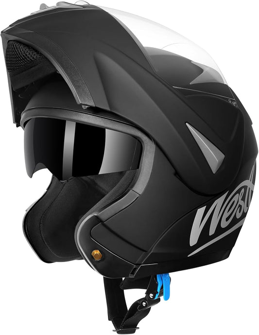 Dirtbike Helmets for Adults - Liftable Chin Half & Full Helmet Motorcycle - Motorcycle Helmets Motorbike Open Face Dual Visor DOT Helmet(S/Black Gold Torque)