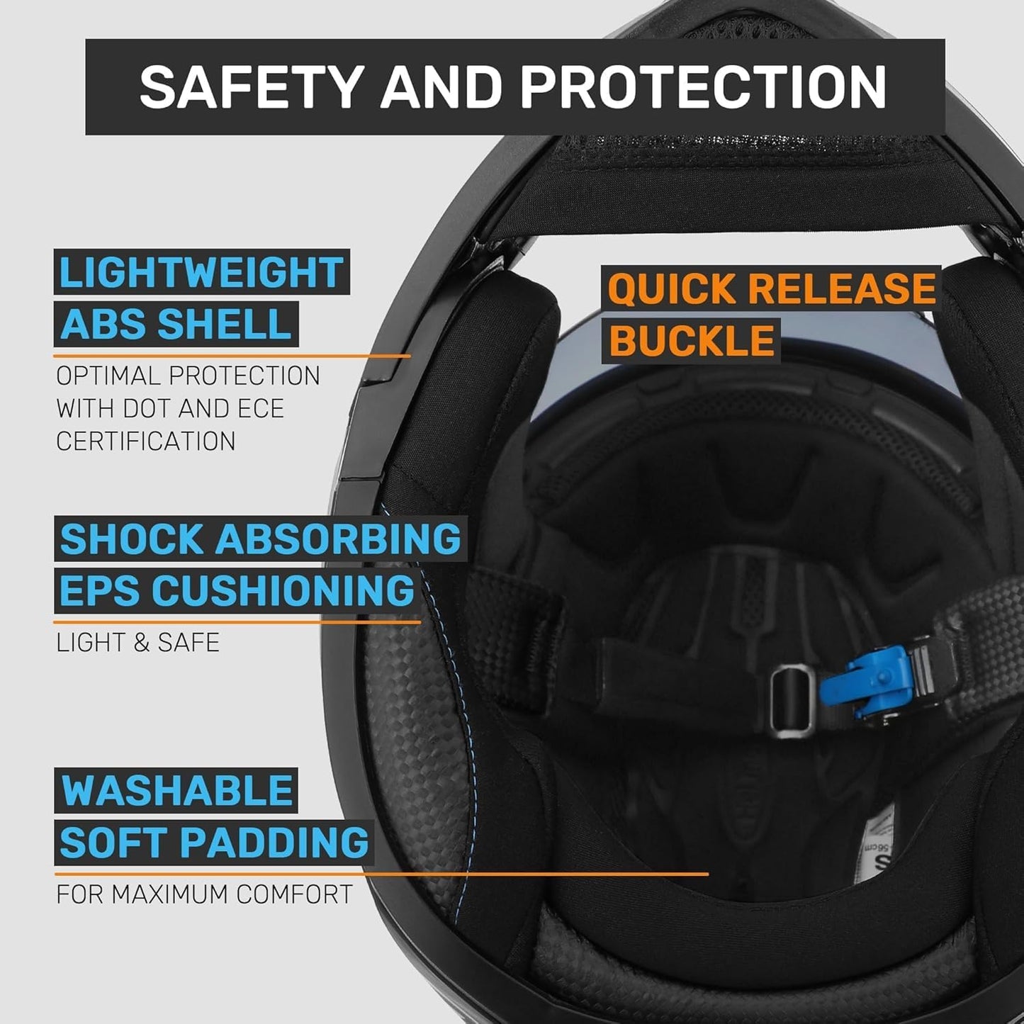 Dirtbike Helmets for Adults - Liftable Chin Half & Full Helmet Motorcycle - Motorcycle Helmets Motorbike Open Face Dual Visor DOT Helmet(S/Black Gold Torque)