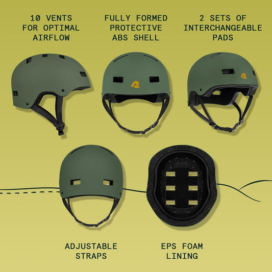 Dakota Adult Bike Helmet for Adults - Multi-Sport Protection for BMX, Skating, Scooter, and Skate - Adult Men Skateboard Helmets