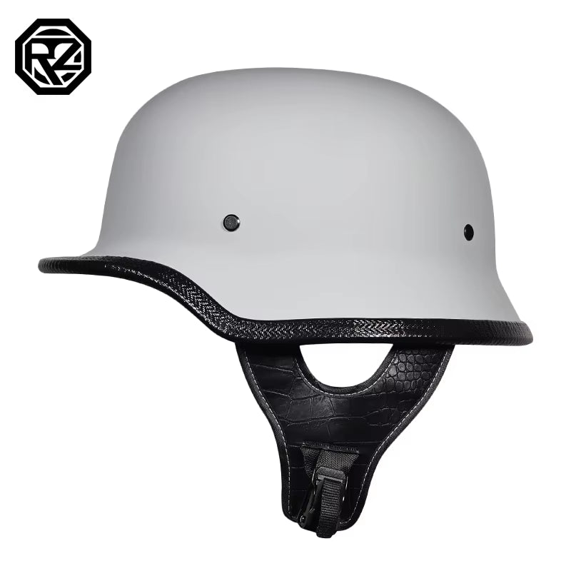 Soldier Helmet Retro Half Helmet Motorcycle Male and Female Motorcycle Personality German Ladle Helmet Electric Vehicle