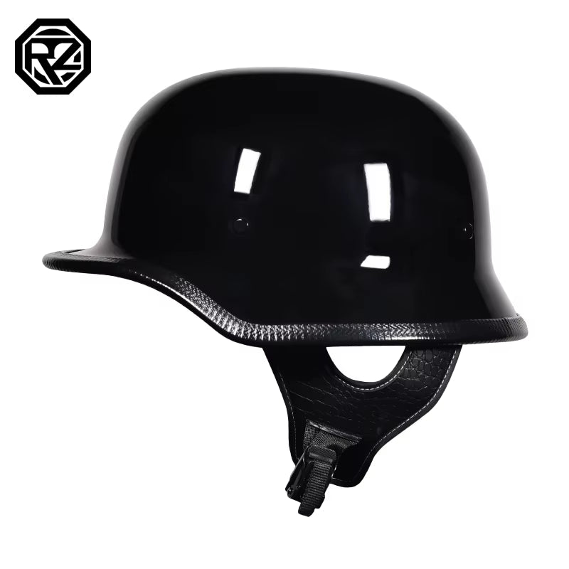 Soldier Helmet Retro Half Helmet Motorcycle Male and Female Motorcycle Personality German Ladle Helmet Electric Vehicle