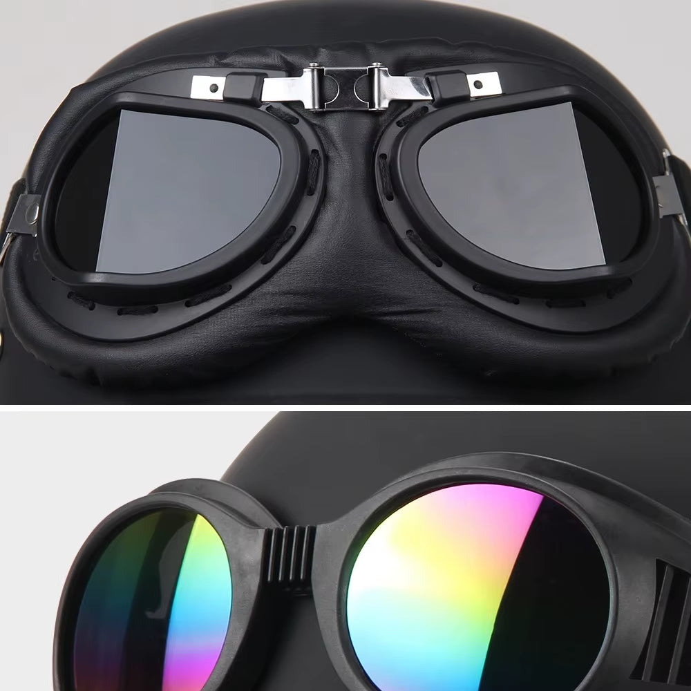 Retro Motorcycle Helmet German Vintage Moto Helmet Fashion Capacete De Moto Men Women Casco Moto DOT Certification Half Helmet