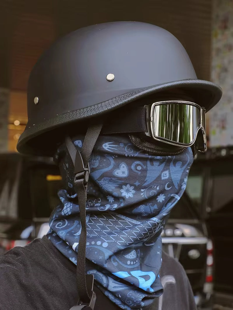 World War II German Style Motorcycle Helmet Capacetes Open Face Retro Motorcycle Helmet Cascos Para Moto