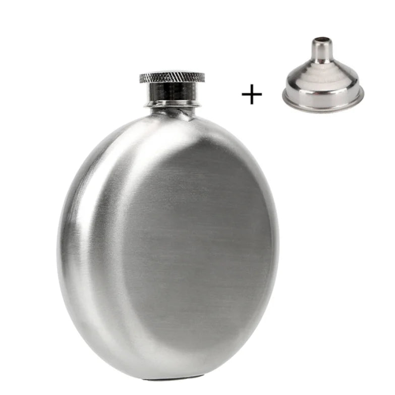 5Oz Whiskey Hip Flasks Stainless Steel round Alcohol Flask Drinkware Wine Bottle Liquor Pot Accessories Wine Tools