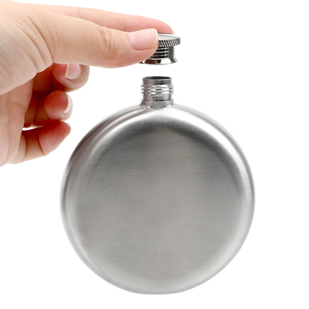 5Oz Whiskey Hip Flasks Stainless Steel round Alcohol Flask Drinkware Wine Bottle Liquor Pot Accessories Wine Tools