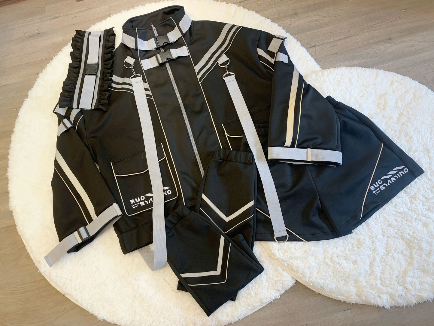 Original Y2K Cyberpunk Mechanical Style Sportswear Jacket 2024 New Japanese Style Mine Couple Sub-Reflective Loose Coat Women