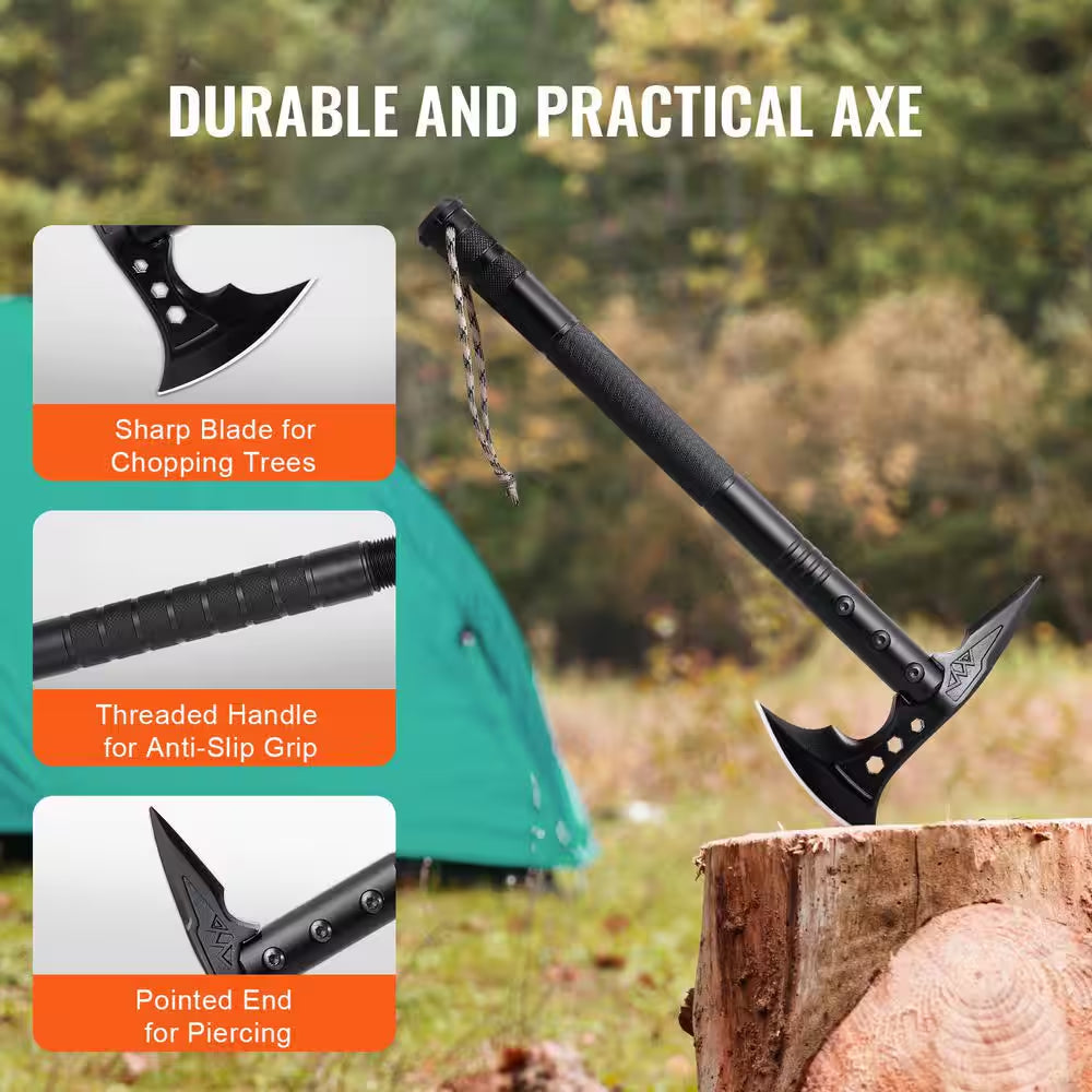 Survival Shovel Survival Axe, 28-In-1 Camping Folding Shovels with Hatchet, Stainless Steel Tactical Shovel Hatchet
