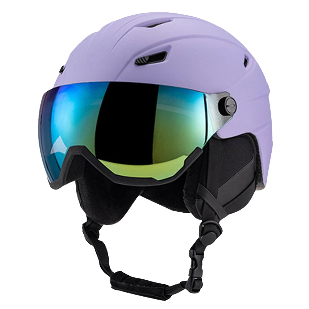 Winter Ski Helmet Skiing Helmet with Goggles Bike Helmet Protective EPS Foam Safety Helmet for Men Women Youth