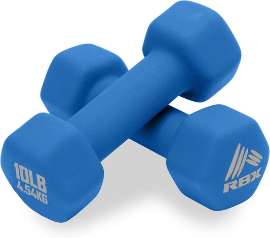 Weights Dumbbells Set - Neoprene Arm Weights with Non-Slip Grip, Training, Workout, Fitness, 10Lb
