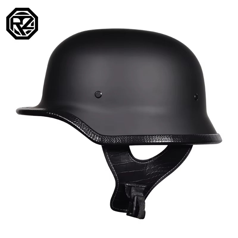 Soldier Helmet Retro Half Helmet Motorcycle Male and Female Motorcycle Personality German Ladle Helmet Electric Vehicle