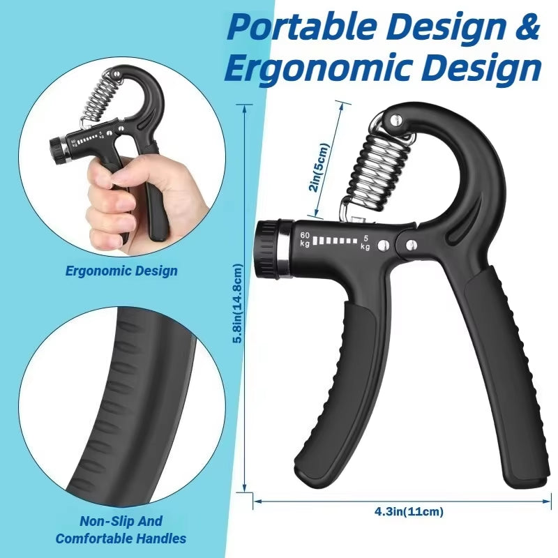 5-60KG Hand Grip Strengthener Gym Equipment Gripper Forearm Exerciser Grips Exercise Hands and Fingers Trainer Muscle Fitness