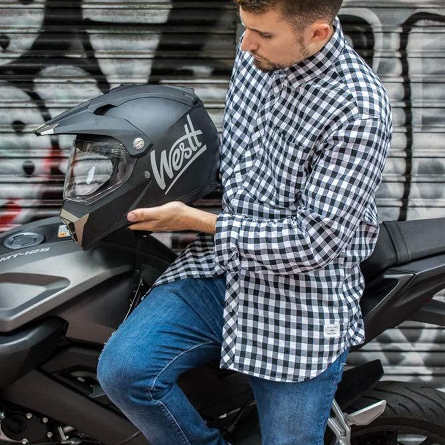 Dual Sport Motorcycle Helmet Off-Road Helmets for Adults, Dual Visor Motorcycle Helmet - Full Face ATV UTV Helmet Dirt Bike Motocross Helmets DOT Approved