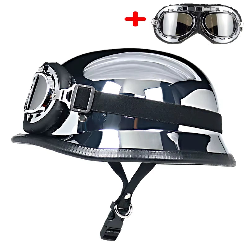 World War II German Style Motorcycle Helmet Capacetes Open Face Retro Motorcycle Helmet Cascos Para Moto