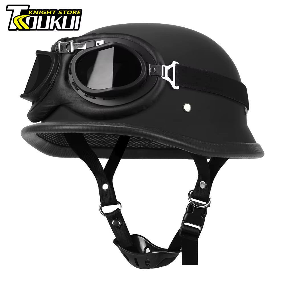 Retro Motorcycle Helmet German Vintage Moto Helmet Fashion Capacete De Moto Men Women Casco Moto DOT Certification Half Helmet